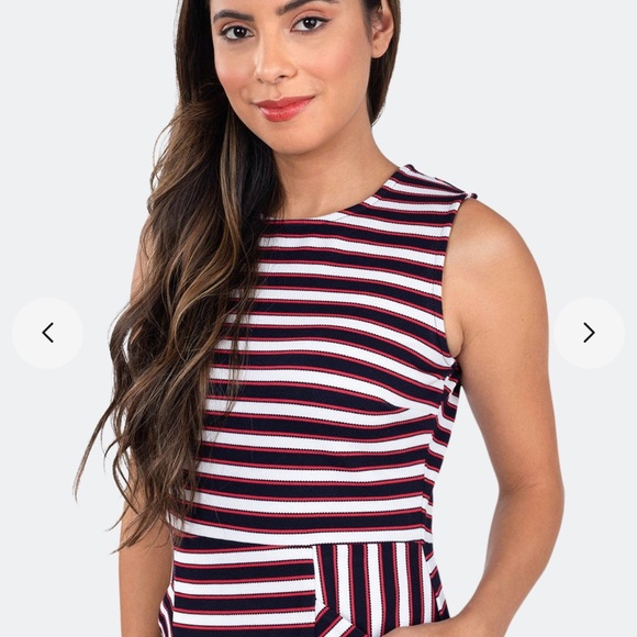 Sale NWT Leota Panel Dress in Cabana Stripe 1L - Picture 8 of 12